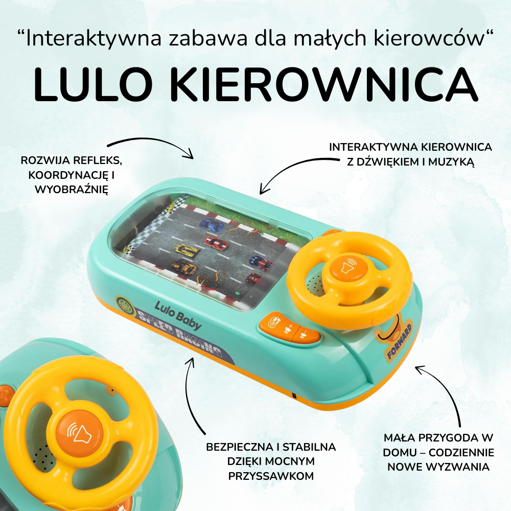 LuloKierownica™ – Interaktywna kierownica rozwijająca wyobraźnię i koordynację