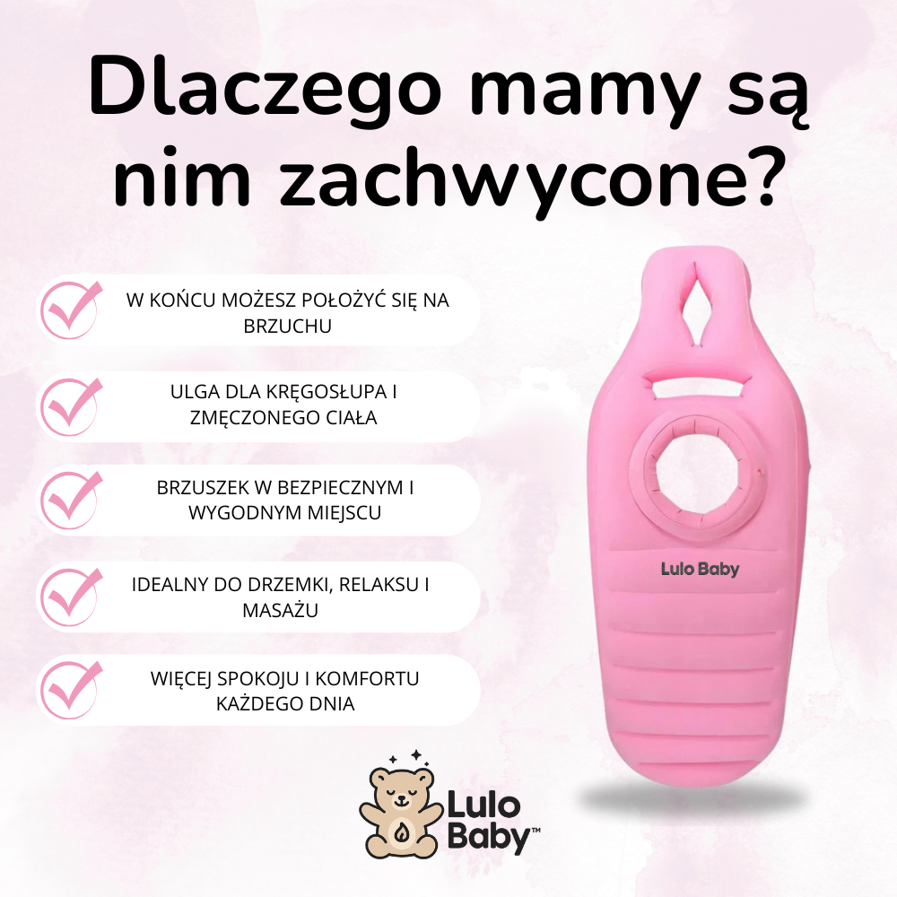 LuloMaterac™ – Ciążowy materac z otworem odciążającym brzuszek