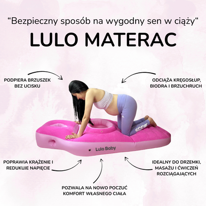 LuloMaterac™ – Ciążowy materac z otworem odciążającym brzuszek