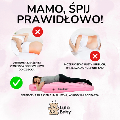 LuloMaterac™ – Ciążowy materac z otworem odciążającym brzuszek